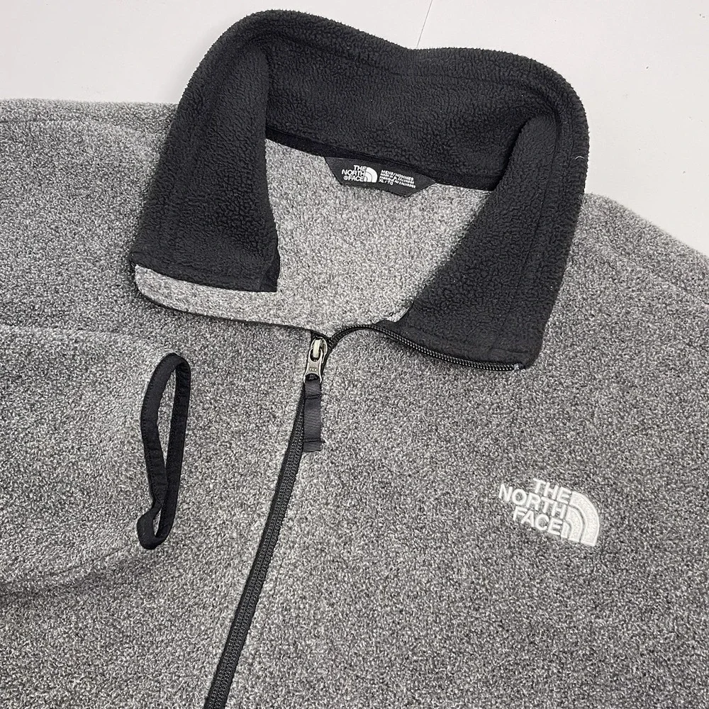 The North Face Mens XL Birch Bowl 1/4 Quarter Zip Sweatshirt Gray Black Heather